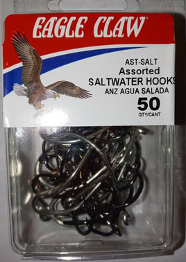Eagle Claw Assorted Saltwater Hooks 50 pack