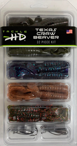 Tackle HD Texas Craw Beaver 32-Piece Kit