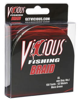 Vicious Fishing - Standard Green Braid - 300 Yards